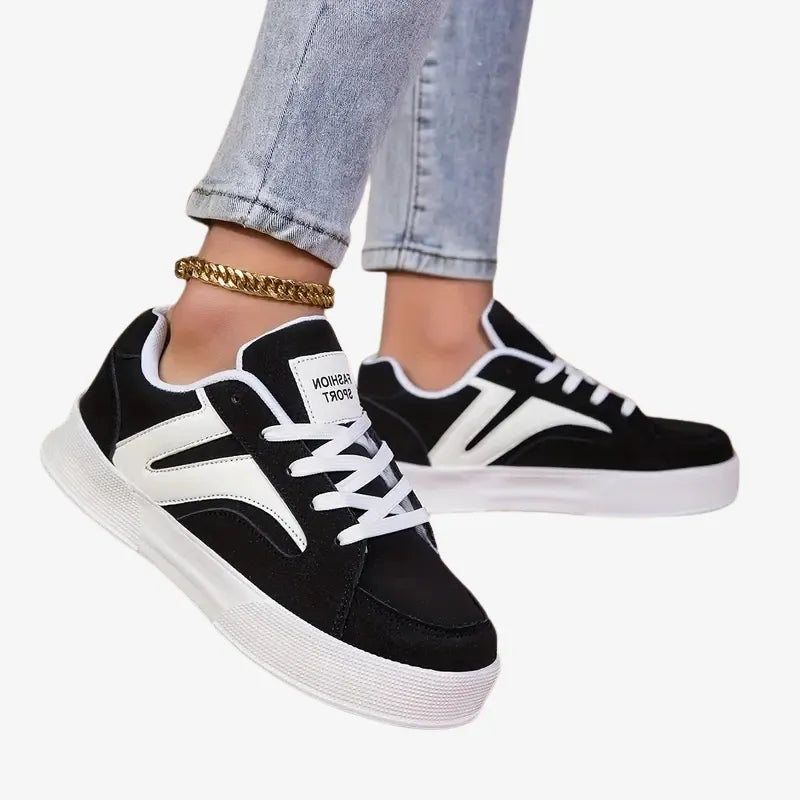 Black & White Streetline Sneakers