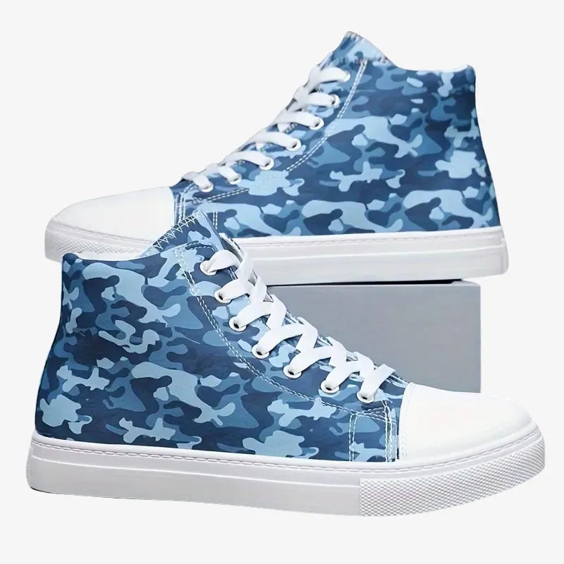 Blue Camouflage Sneakers