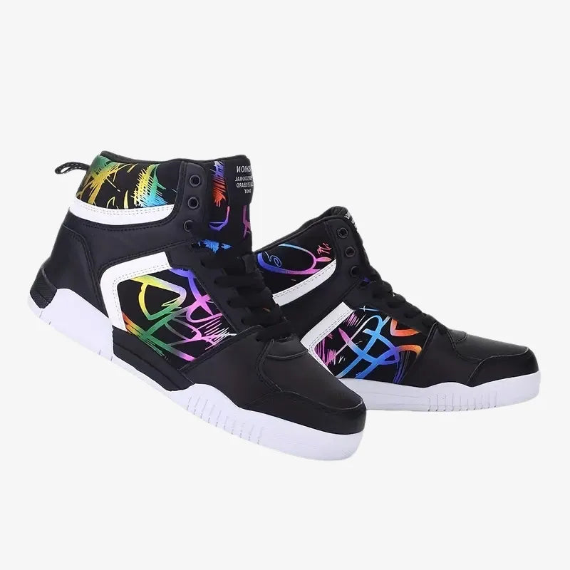 Graffiti-style sneakers