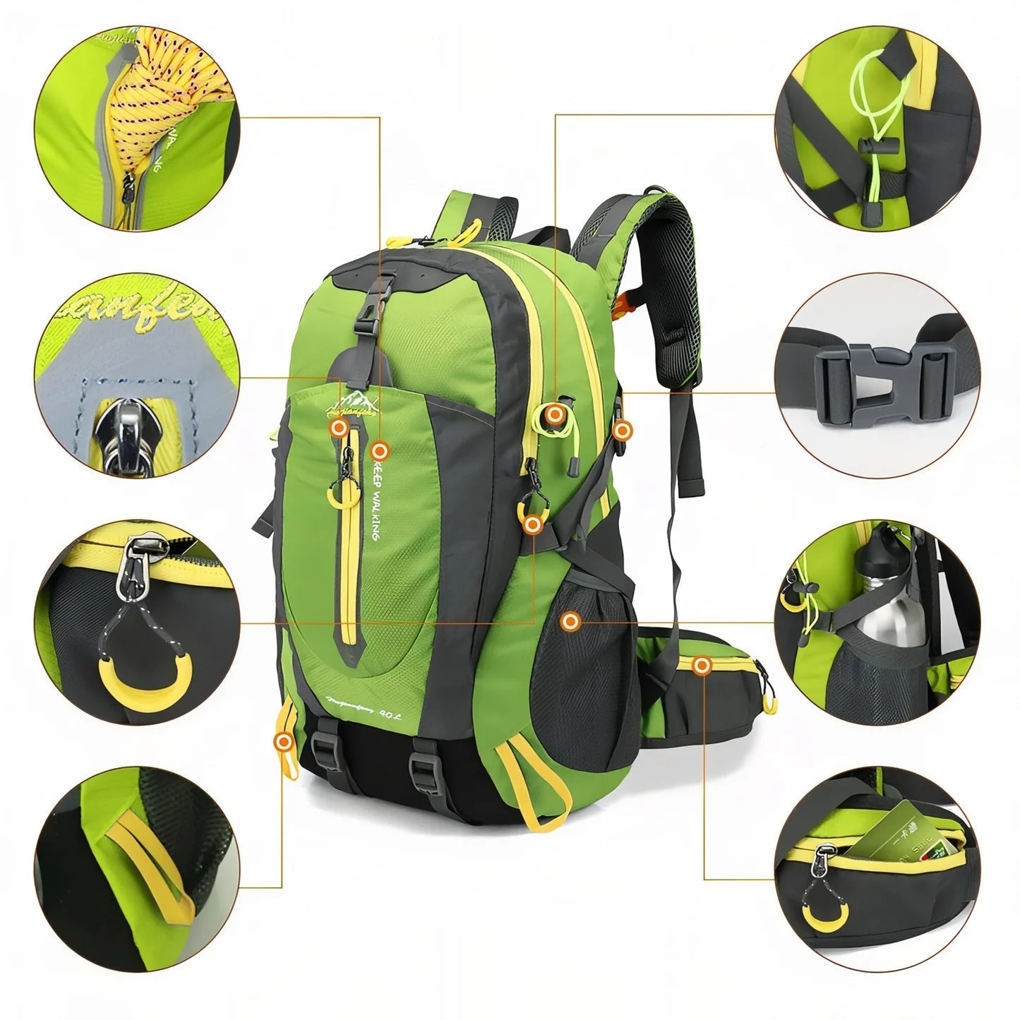 Sac à Dos Imperméable 40L - Randonnée | Montagne & Trekking