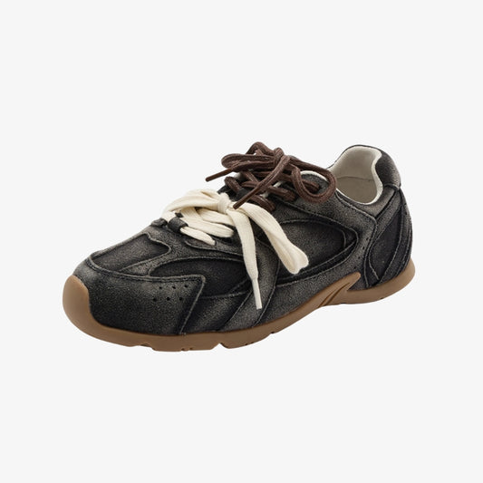 Two-tone vintage sneakers – Black & Brown