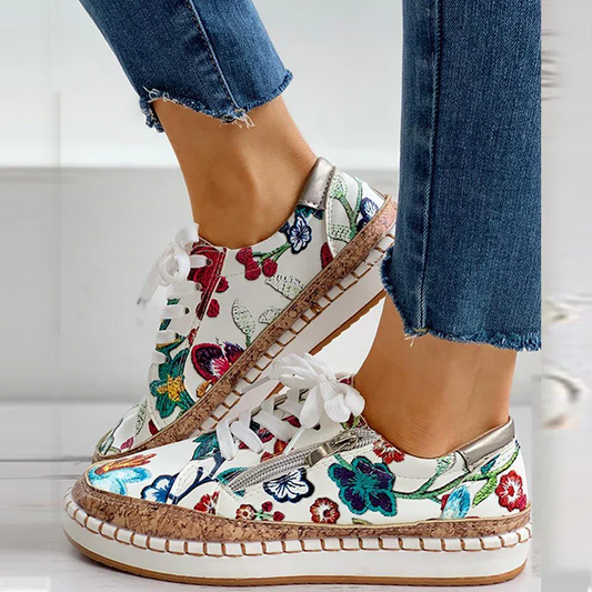 Chaussures fleuries confortables
