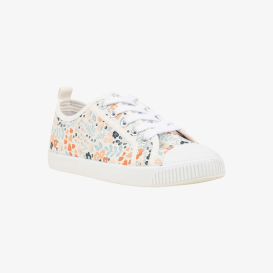 Floral pattern canvas sneakers